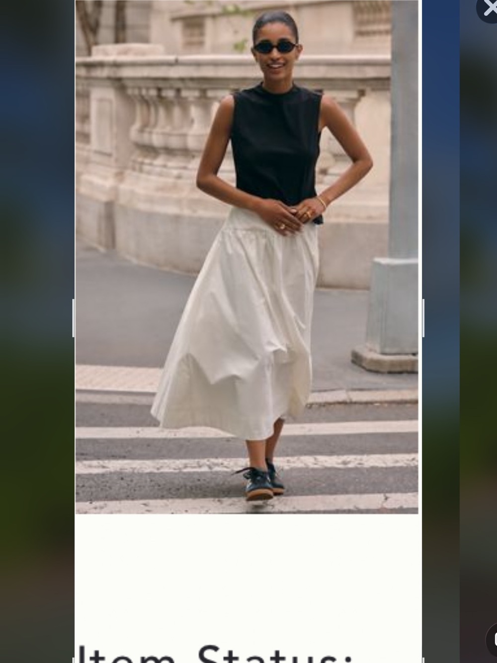 Classic White Midi dress- shirt and skirt attached - Elegant Everyday Style